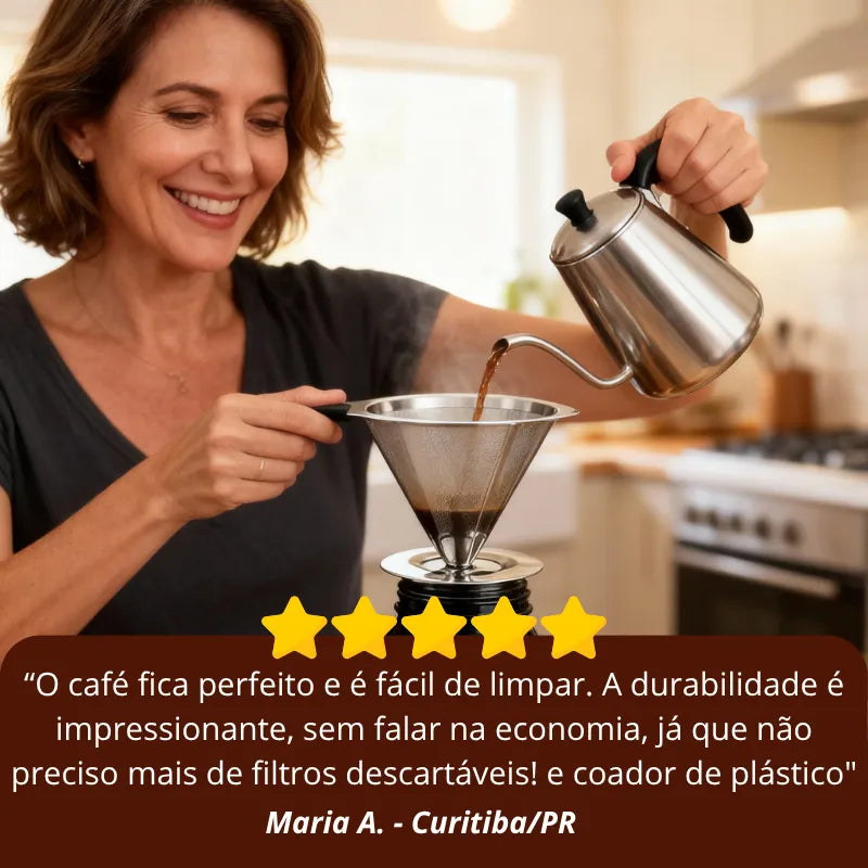 Coador com Filtro de Café Reutilizável - CoFilter
