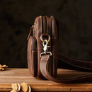 Bolsa Artesanal em Couro Legítimo Vintage Retro