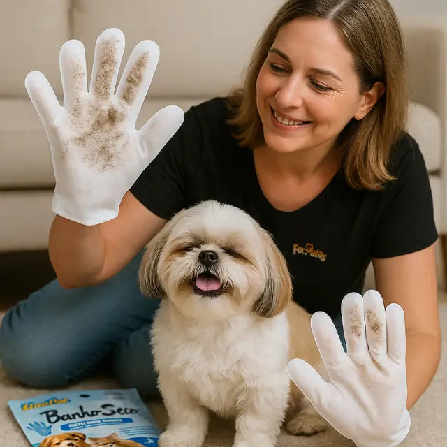 Luva Umedecida com Vitamina E – Banho a Seco e Pele Hidratada ForPatas™