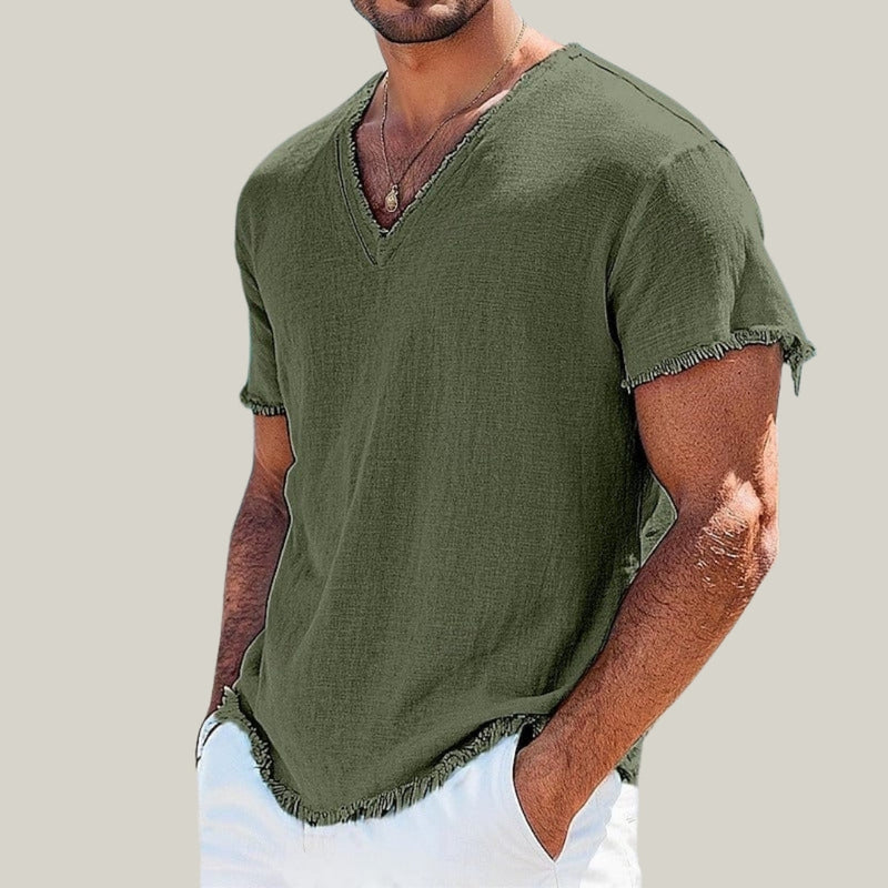 Camisa Artesanal Desfiada – 100% Linho