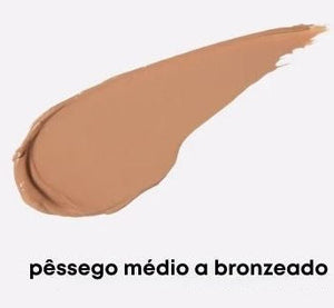 Pêssego médio a bronzeado