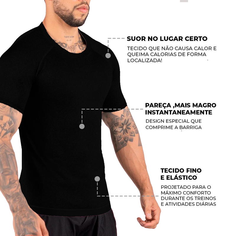 Camiseta masculina Efeito Sauna Manga Curta