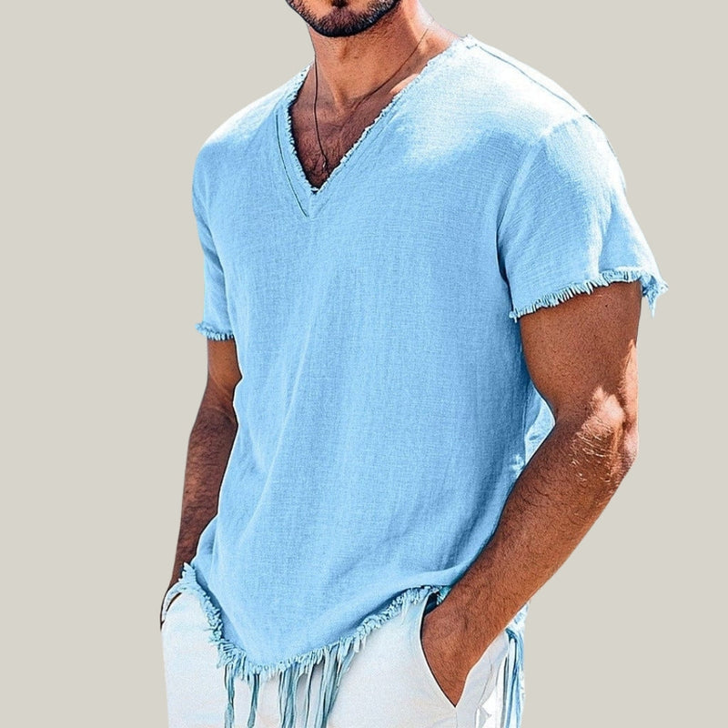 Camisa Artesanal Desfiada – 100% Linho