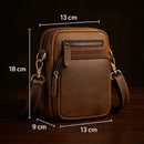 Bolsa Artesanal em Couro Legítimo Vintage Retro