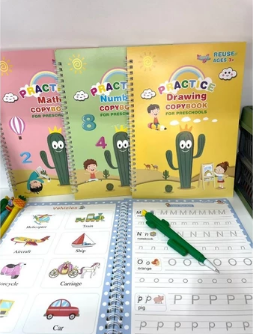 Caderno De Caligrafia Reutilizável