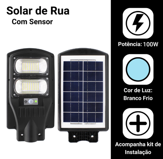 Luminária Solar SmartPower | Economia Inteligente e Segurança para Seu Espaço