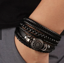 Kit de Pulseiras Masculinas com Fecho Magnético