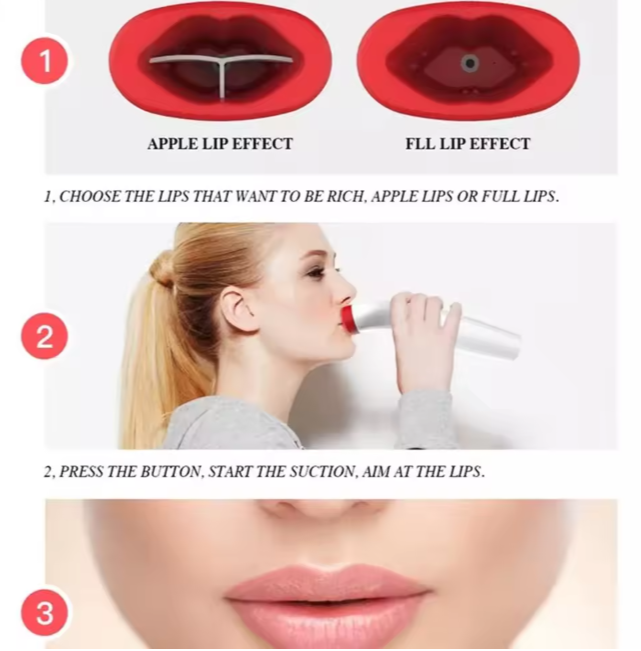 Preenchedor Labial LipsLux | Lábios Carnudos, Sem Agulhas