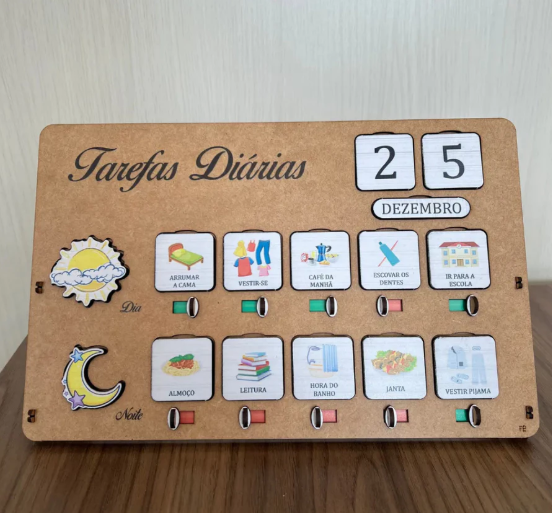 Quadro de Tarefas Diárias com o método R.O.T.I.N.A.