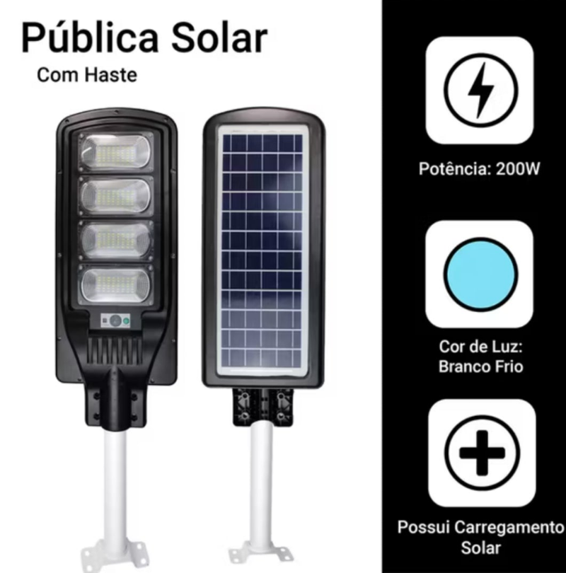 Luminária Solar SmartPower | Economia Inteligente e Segurança para Seu Espaço