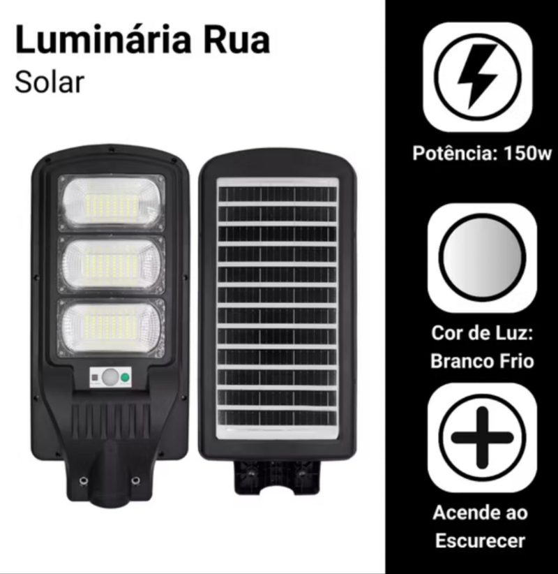 Luminária Solar SmartPower | Economia Inteligente e Segurança para Seu Espaço