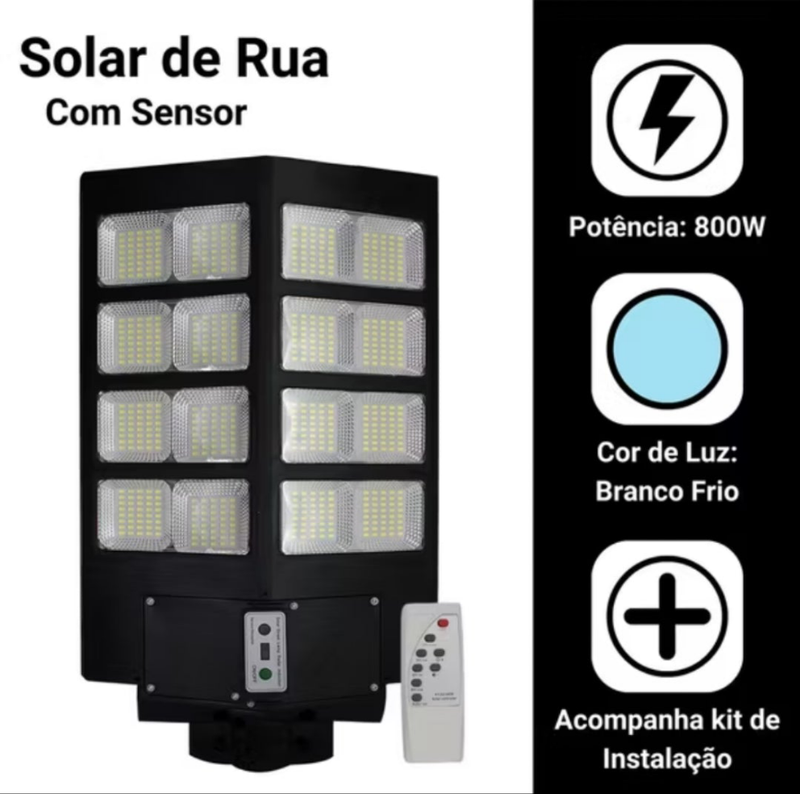 Luminária Solar SmartPower | Economia Inteligente e Segurança para Seu Espaço