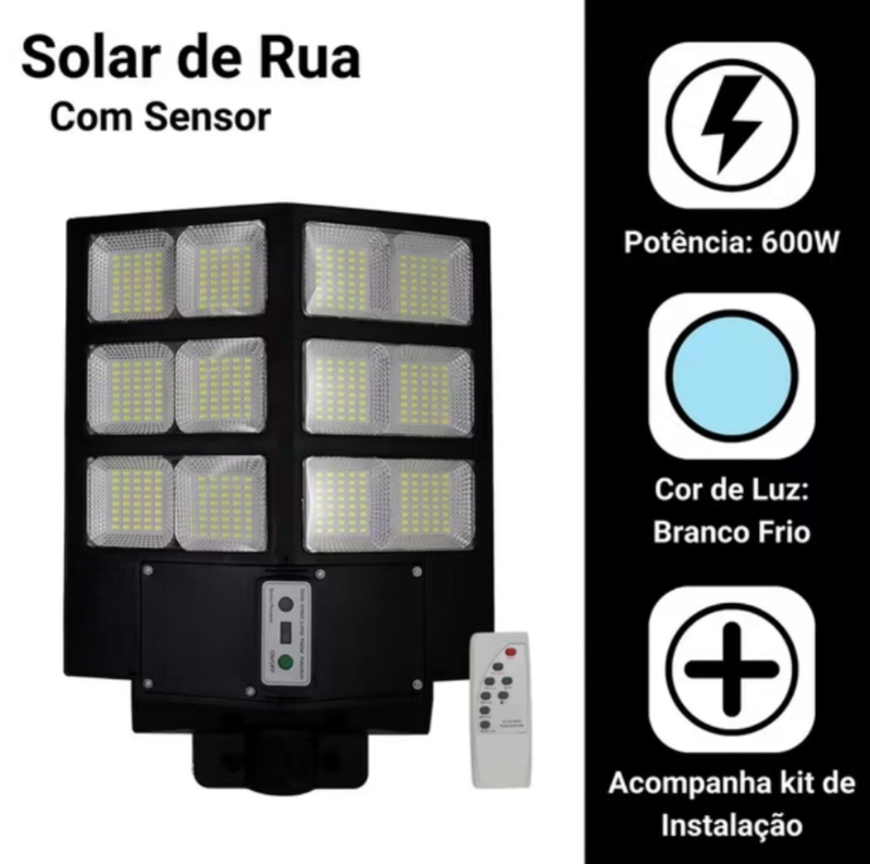Luminária Solar SmartPower | Economia Inteligente e Segurança para Seu Espaço