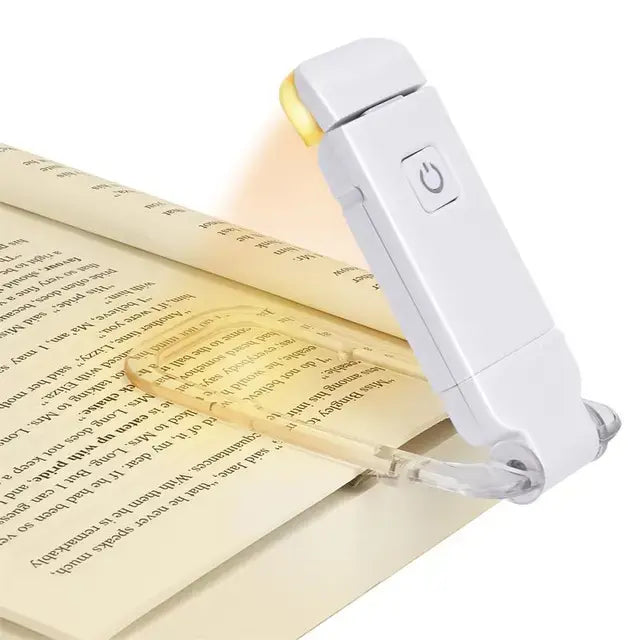 Luz de leitura recarregável por USB LED para livros, proteção para os olhos