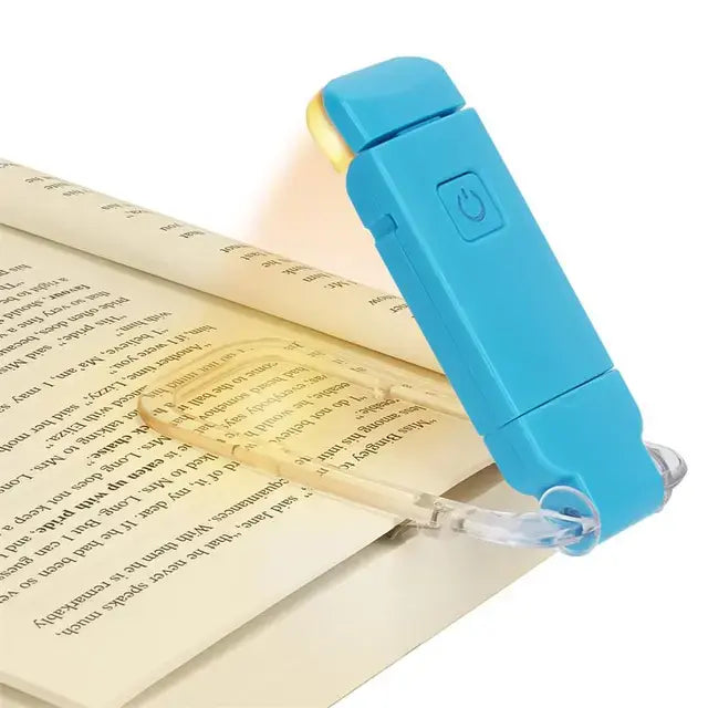 Luz de leitura recarregável por USB LED para livros, proteção para os olhos