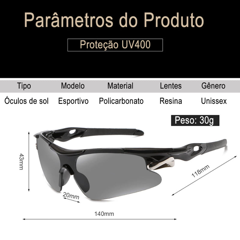 Kit 2 Windproof - Óculos de Sol para Corrida Ciclismo