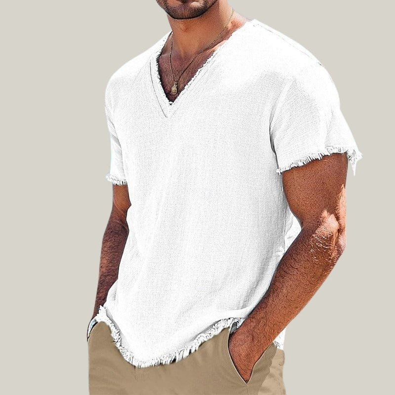 Camisa Artesanal Desfiada – 100% Linho