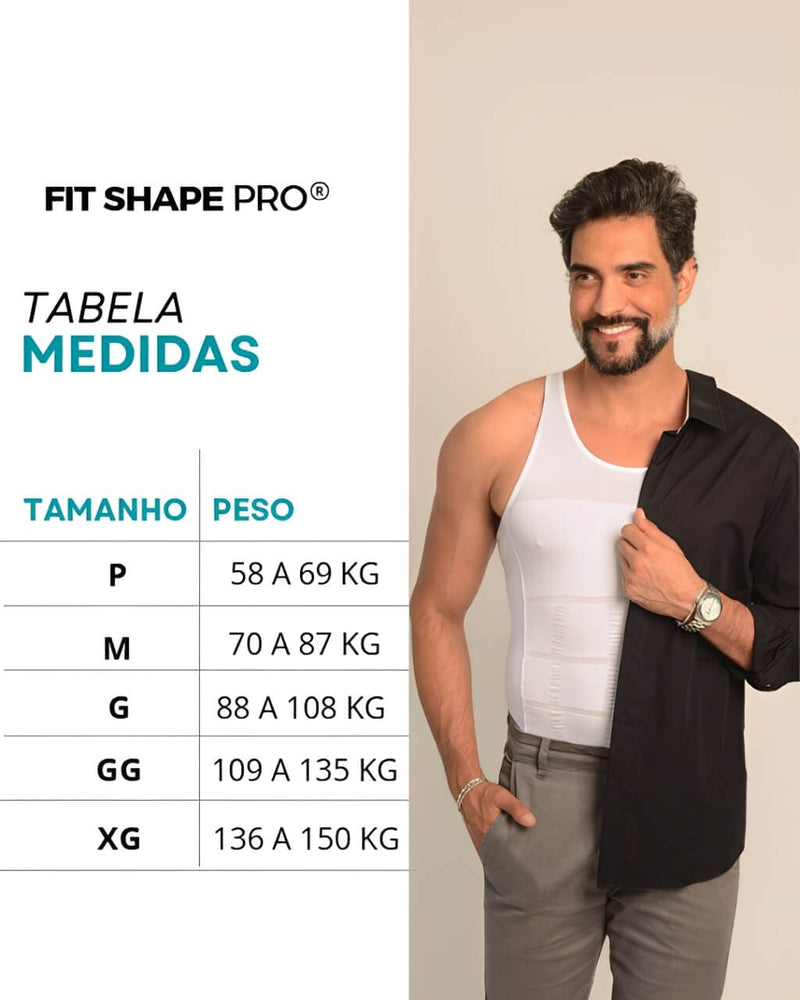 Camisa Masculina de Compressão Ultrafina Fit Shape Pro®