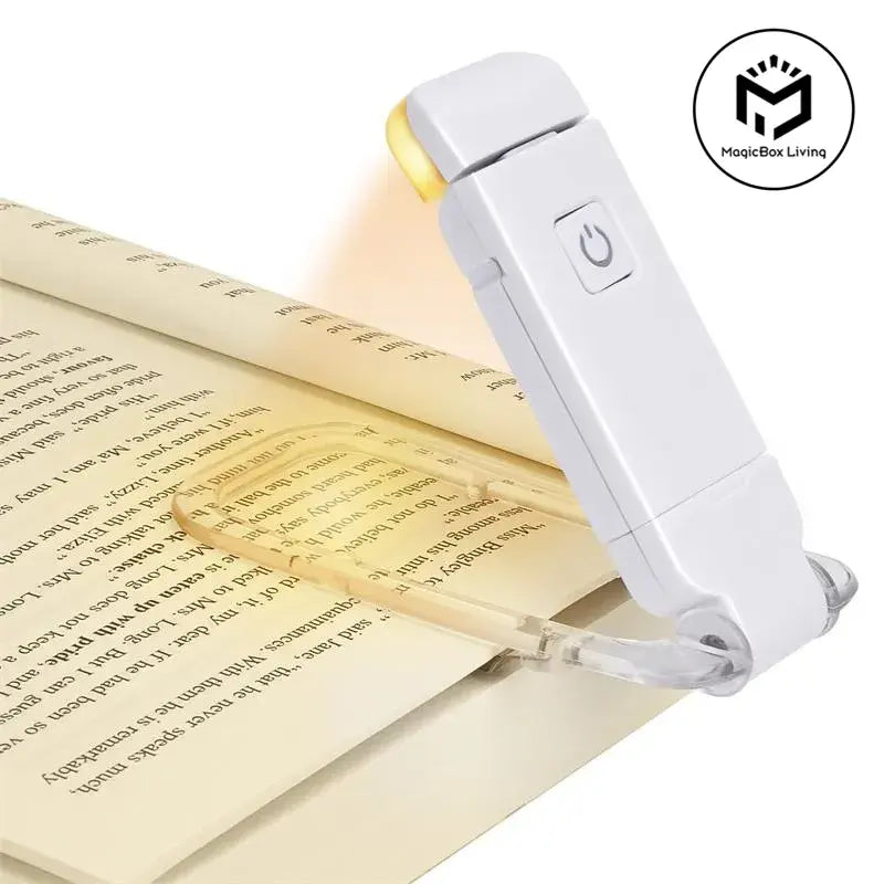 Luz de leitura recarregável por USB LED para livros, proteção para os olhos